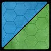 Chessex Manufacturing 1 In. Reversible Hexes Battlemat Board Game Blue & Green