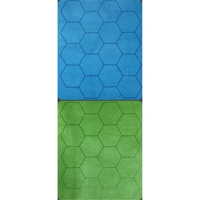 Chessex Manufacturing 1 In. Reversible Hexes Megamat Board Game Blue & Green