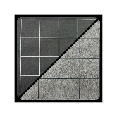 Chessex Manufacturing 1 In. Reversible Squares Battlemat Board Game Black & Grey