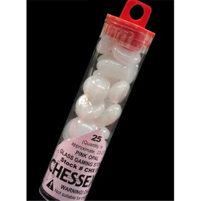 Chessex Manufacturing 1134 Glass Stones Tube Of 23-27, Opal Pink