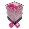 Chessex Manufacturing 12 Mm Pink Opaque D6 Dice With White Pips - Pack Of 36