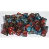 Chessex Manufacturing 16 Mm Gemini Signature Series Dice D6, Red Teal & Gold - Set Of 12