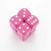 Chessex Manufacturing 16 Mm Pink Opaque D6 Dice With White Pips - Pack Of 12