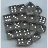 Chessex Manufacturing 23808 12 Mm Set Of Smoke With White Translucent D6 Dice Set Of 36