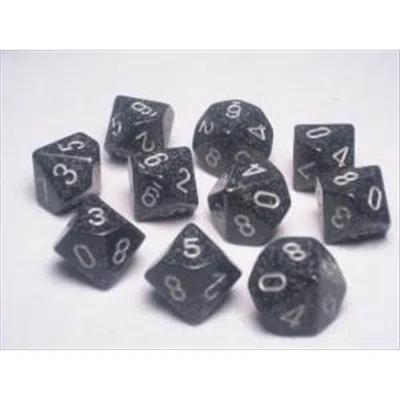 Chessex Manufacturing 25118 Ninja Speckled - Ten Sided Die D10