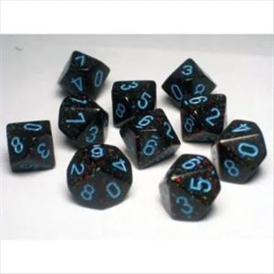 Chessex Manufacturing 25138 Blue Stars Speckled - Ten Sided Die D10