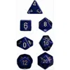 Chessex Manufacturing 25337 Golden Cobalt Speckled Polyhedral Dice Set Of 7