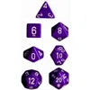 Chessex Manufacturing 25407 Opaque Purple With White Polyhedral Dice Set Of 7