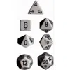 Chessex Manufacturing 25410 Opaque Dark Grey With Black Polyhedral Dice Set Of 7