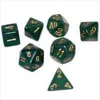 Chessex Manufacturing 25415 Opaque Dusty Green With Copper Polyhedral Dice Set Of 7