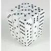Chessex Manufacturing 25801 Opaque White With Black - 12 Mm Six Sided Dice Set Of 36