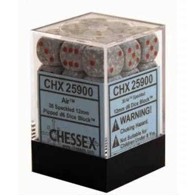 Chessex Manufacturing 25900 Air Speckled - 6 Sided 12 Mm Dice Set Of 36