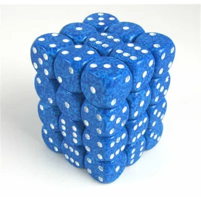 Chessex Manufacturing 25906 Water Speckled - 6 Sided 12 Mm Dice Set Of 36