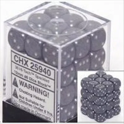 Chessex Manufacturing 25940 Hi-tech Speckled - 6 Sided 12 Mm Dice Set Of 36