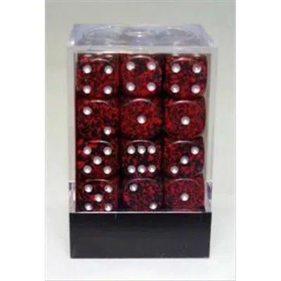 Chessex Manufacturing 25944 Silver Volcano Speckled - 6 Sided 12 Mm Dice Set Of 36
