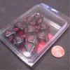 Chessex Manufacturing 26218 Opaque Black With Red - Ten Sided Die D10 Set Of 10