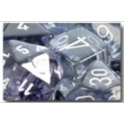 Chessex Manufacturing 27408 Nebula Polyhedral Black With White Dice Set Of 7