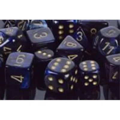 Chessex Manufacturing 27427 Scarab Royal Blue With Gold Numbering Dice Set Of 7