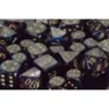 Chessex Manufacturing 27499 Lustrous Shadow With Gold Numbers Dice Set Of 7