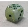 Chessex Manufacturing 27609 16 Mm Marble Green With Dark Green Numbers D6 Dice Set Of 12