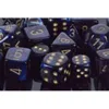 Chessex Manufacturing 27627 16 Mm Scarab Royal Blue With Gold Numbering D6 Dice Set Of 12