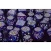 Chessex Manufacturing 27697 16 Mm Lustrous Purple With Gold Numbers D6 Dice Set Of 12