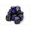 Chessex Manufacturing 27827 12 Mm Scarab Royal Blue With Gold Numbering D6 Dice Set Of 36