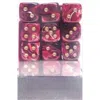 Chessex Manufacturing 27834 12 Mm Vortex Burgundy With Gold Numbers D6 Dice Set Of 36