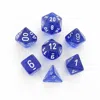 Chessex Manufacturing Blue Translucent Dice With White Numbers - Set Of 7