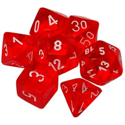 Chessex Manufacturing Board Game Cube - Translucent Orange & White - Set Of 7