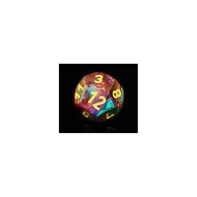 Chessex Manufacturing Clamshell Festive Mosaic D10 Dice With Yellow, Pack Of 10