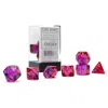 Chessex Manufacturing Cube Gemini Translucent Red & Violet Dice With Gold Numbers Set Of 7