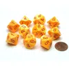 Chessex Manufacturing D10 Clamshell Festive Sunburst & Red Dice - 10 Piece