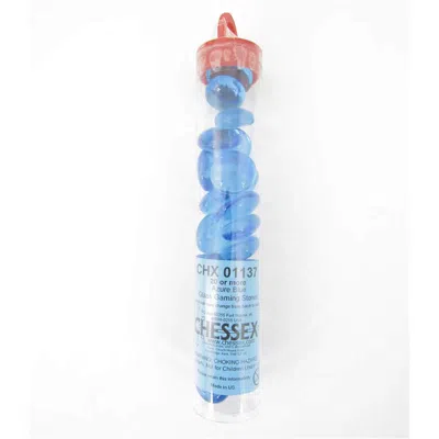 Chessex Manufacturing Glass Stones Tube - Azure Blue, 20 Stones