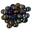 Chessex Manufacturing Glassstonestube - Black Opal Iridized, Board Gaming Stone - 40 Piece