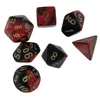 Chessex Manufacturing Mini Gemini Dice Set Black Red & Gold - Set Of 7