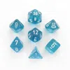 Chessex Manufacturing Teal Translucent Dice With White Numbers - Set Of 7