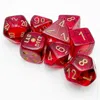 Chessex Manufacturing Translucent Crimson & Gold Dice Set - Set Of 7