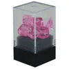 Chessex Manufacturing Translucent Pink & White Mini-polyhedral Dice Set - Set Of 7