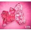 Chessex Manufacturing Translucent Pink & White Polyhedral Dice Set - Set Of 7