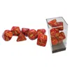 Chessex Mega Hedrals Scarab Dice Bags Scarlet & Gold - Set Of 7