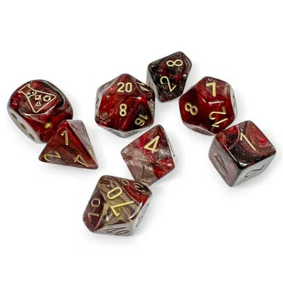 Chessex Tube Lab Dice Borealis Cosmos Gold - Set Of 7