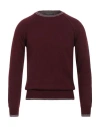 Chester Taylor London Man Sweater Burgundy Size 40 Acrylic, Alpaca Wool, Wool, Viscose In Red