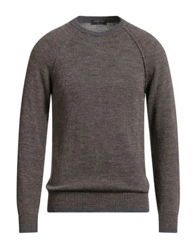 Chester Taylor London Man Sweater Taupe Size 44 Acrylic, Wool, Alpaca Wool, Viscose In Gray