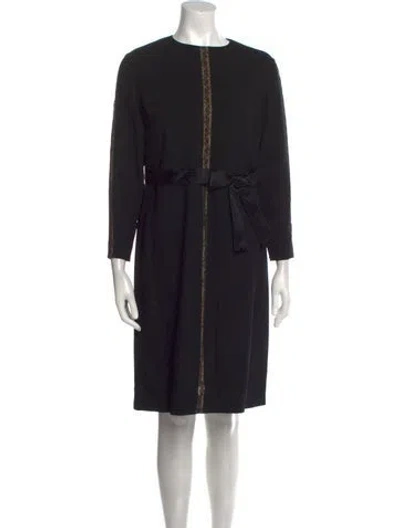 Pre-owned Chester Weinberg Vintage Knee-length Dress In Black