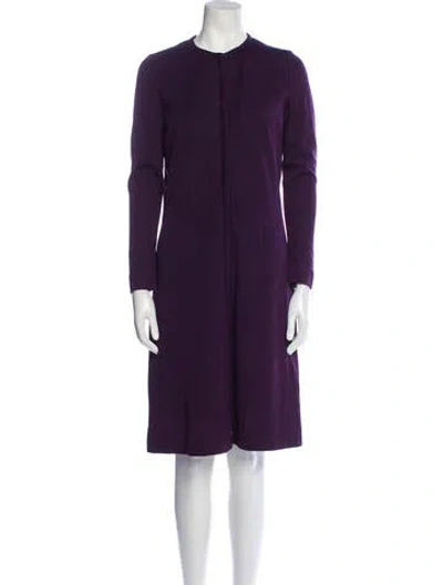 Pre-owned Chester Weinberg Vintage Knee-length Dress In Purple