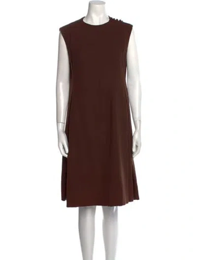 Pre-owned Chester Weinberg Vintage Midi Length Dress In Brown