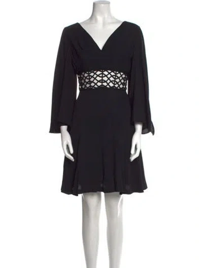 Pre-owned Chester Weinberg Vintage Mini Dress In Black