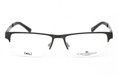 Chesterfield 52/xl Eyeglasses In Matte Slate / Clear Demo Lens