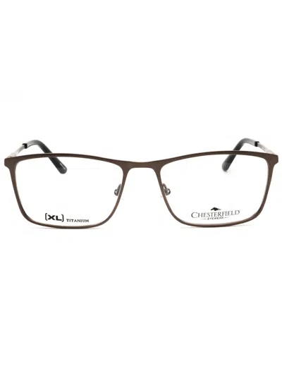 Chesterfield Ch 100xl/t Eyeglasses In 0jca 00 - Brushed Gr/clear Demo Lens
